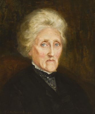Portret van mevrouw Van Schaik-Vrijberg, gedateerd 1917