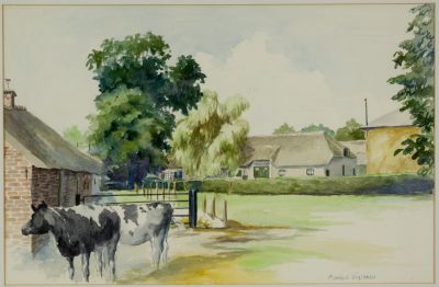 Boerderij met twee koeien in Blaricum
