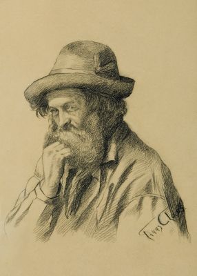 Portret van man met hoed