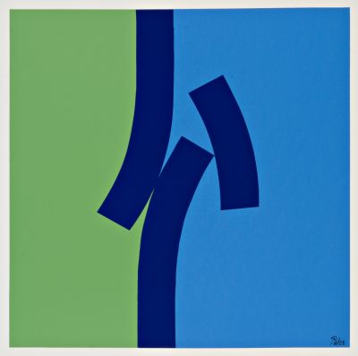 Compositie 2 (blauw/groen)